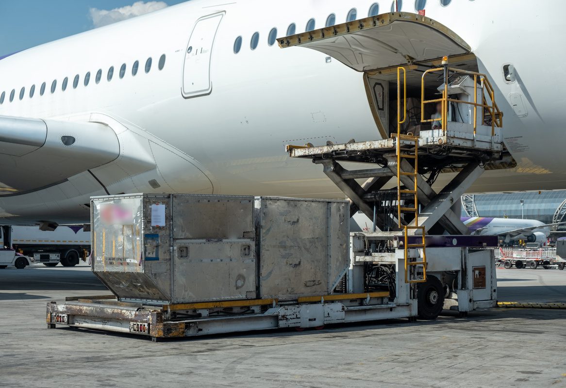 Air freight loading at Guangzhou
